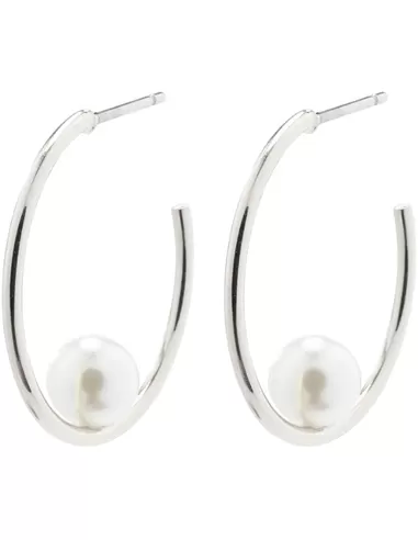 ELINE recycled pearl hoop earrings